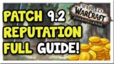Patch 9.2 Enlightened Reputation Guide + Goldmaking Unlocks | Shadowlands | WoW Gold Making Guide