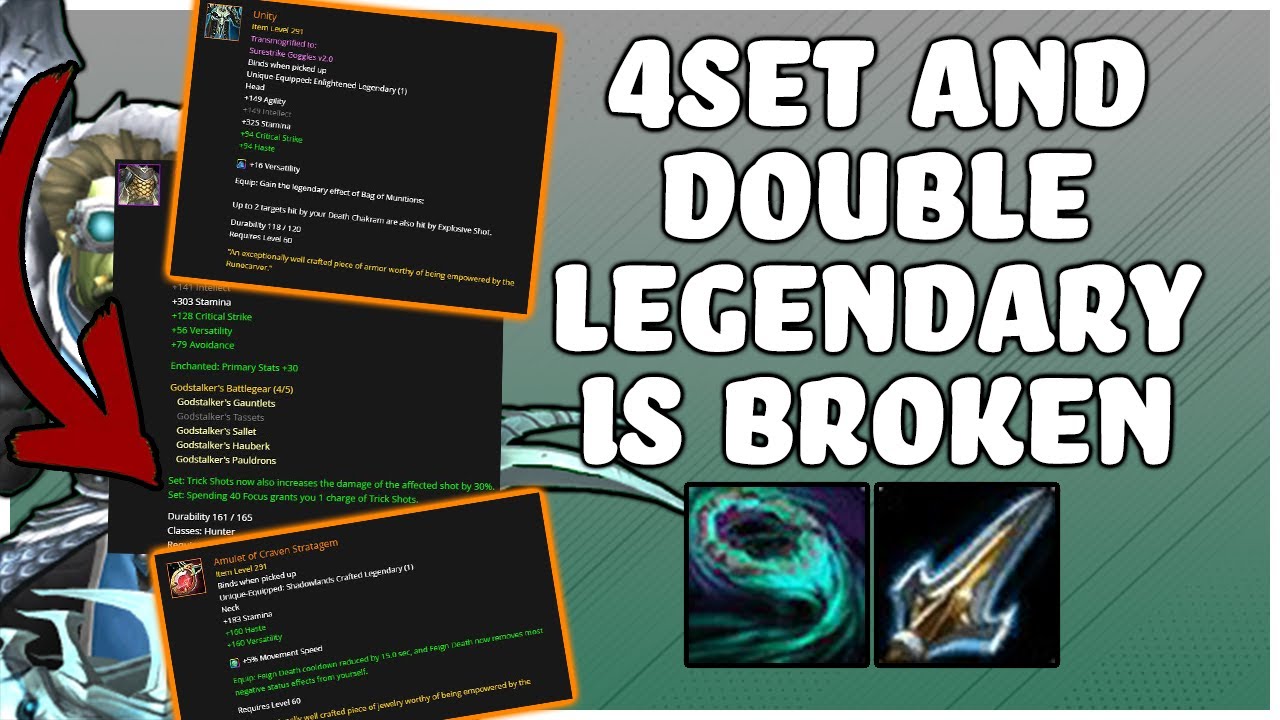 4Set + Double Legendary is Broken! Necrolord Marksmanship Hunter PvP
