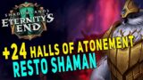 9.2 Resto Shaman M+ Gameplay | +24 Halls of Atonement (Tyrannical) – Shadowlands Season 3