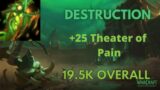 Shadowlands 9.2 Destruction Warlock Theater of Pain +25