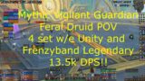 Vigilant Guardian Mythic – Feral PoV 13.5k DPS – 9.2 WoW Shadowlands