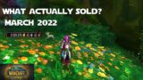 What Actually Sold? – March 2022 –  World of Warcraft Shadowlands Gold Making Guides
