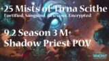 +25 Mists of Tirna Scithe | Shadow Priest PoV M+ Shadowlands Season 3 Mythic Plus