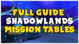 Full Mission Table Guide! Shadowlands Patch 9.2