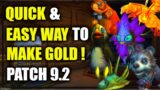 Patch 9.2: QUICK & EASY way to make some gold! WoW Shadowlands GoldMaking | Reputation Vendors Flip