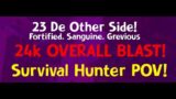 24K OVERALL?! 23 De Other Side – Survival Hunter POV – WoW Shadowlands 9.2.5