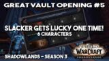 WoW: Great Vault Opening #5 – SLACKER GETS LUCKY ONE TIME! (Shadowlands – Season 3)