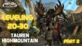 Let's Play World of Warcraft – Shadowlands – Leveling Tauren Highmountain – 20-30 – JOURNEY PART 2