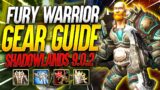 Fury Warrior Gear Guide Shadowlands 9.0.2