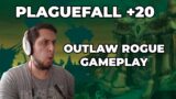 WoW Shadowlands – Outlaw Rogue Plaguefall Mythic+ 20 key