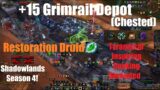 +15 Grimrail Depot Chested – Restoration Druid  – World of Warcraft Shadowlands Season 4 9.2.5