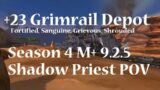+23 Grimrail Depot | Shadow Priest PoV M+ Shadowlands Season 4 Mythic Plus 9.2.5