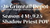 +26 Grimrail Depot | Shadow Priest PoV M+ Shadowlands Season 4 Mythic Plus 9.2.5