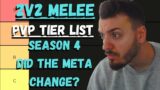 2V2 Melee PvP Tier list Season 4 Shadowlands