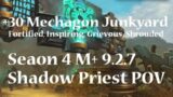 +30 Mechagon Junkyard | Shadow Priest PoV M+ Shadowlands Season 4 Mythic Plus 9.2.7