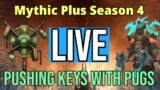 Season 4 Shadowlands Mythic Plus Gameplay | Tanking Keys With Pugs   WOW Time Live Stream