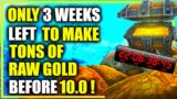 ONLY 3 WEEKS left before MASSIVE RAW GOLD FARMING nerf! Pre-patch | WoW Shadowlands Goldmaking