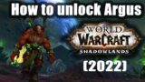 How to unlock ARGUS in Shadowlands [2022] with alts