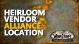 Heirloom Alliance Vendor WoW Shadowlands Location