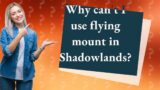 Why can't I use flying mount in Shadowlands?