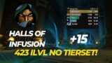 Halls of infusion +15 subtlety rogue 423 ilvl no tier set!! WoW Dragonflight Season 2