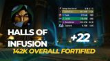 Halls of infusion +22 subtlety rogue POV142k overall 10.1 dragonflight World of warcraft Mythic +