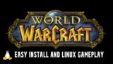 World of WarCraft (WoW) Linux Install and Gameplay