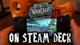 World of Warcraft Retail on steam deck Dragonflight UI