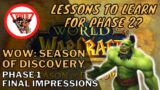 What can Phase 2 learn from Phase 1? – World of Warcraft: Season of Discovery – Final Impressions!