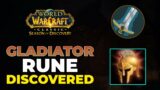GLADIATOR Stance Rune Location – World of Warcraft