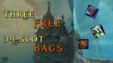 Three FREE 34-slot bags for everyone in World of Warcraft: The War Within