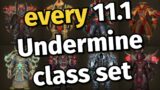 every new Undermine Tier set coming in 11.1 – WoW